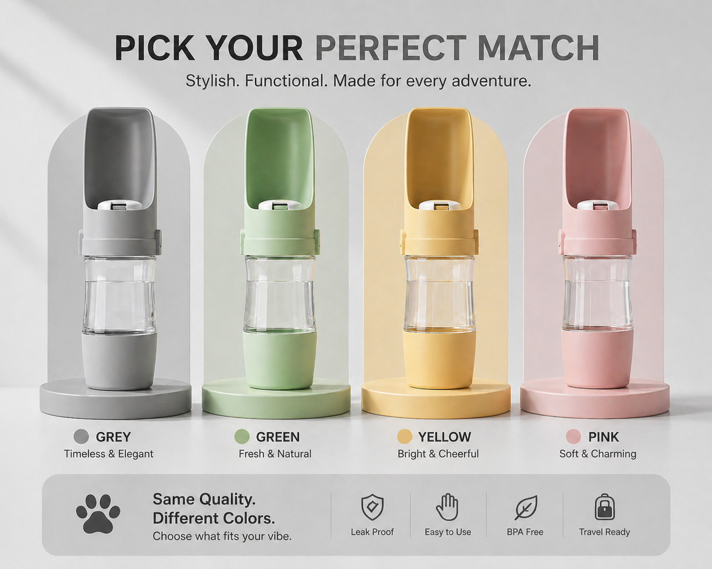 PawCare™ 2-in-1 Travel Bottle