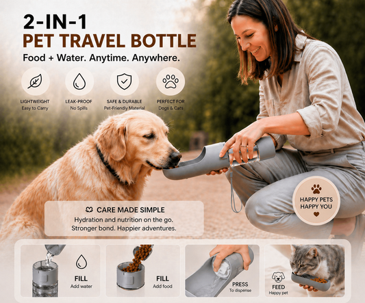 PawCare™ 2-in-1 Travel Bottle